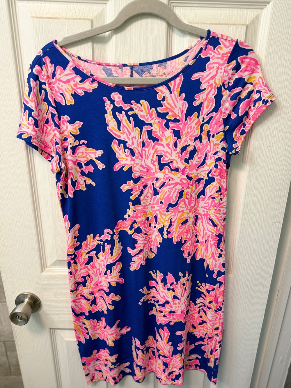 Lily Pulitzer Pink & Blue Coral Shift Dress